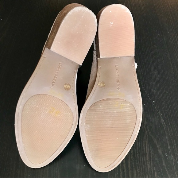 LUCKY BRAND FRANCEE TAN SUEDE BOOTIES SIZE 8.5 - Picture 6 of 8